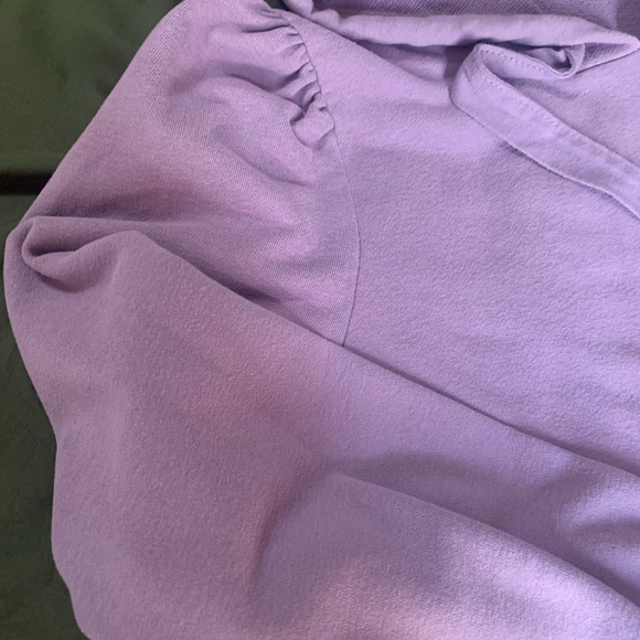 MEMBER'S Mark Ladies Pullover Puff Sleeve Fashion Hoodie Lavender Grey Sz M. - Picture 5 of 8